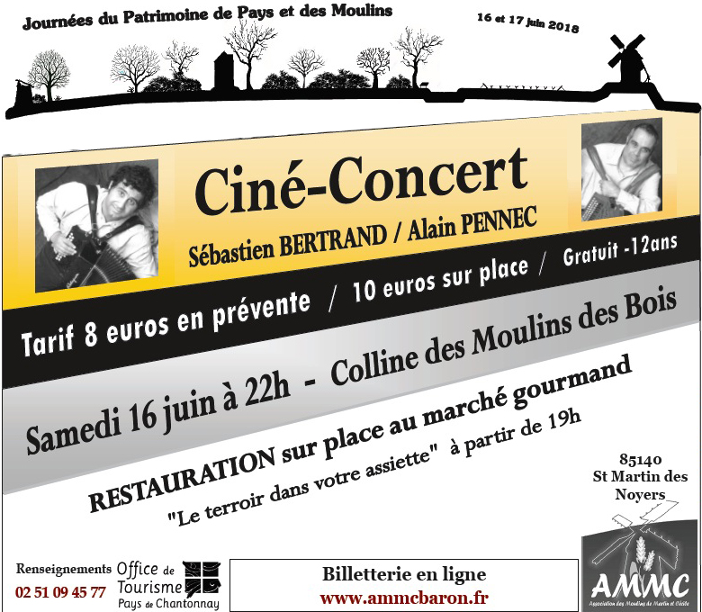 Ciné-concert Colline des Moulins des Bois, St Martin des Noyers