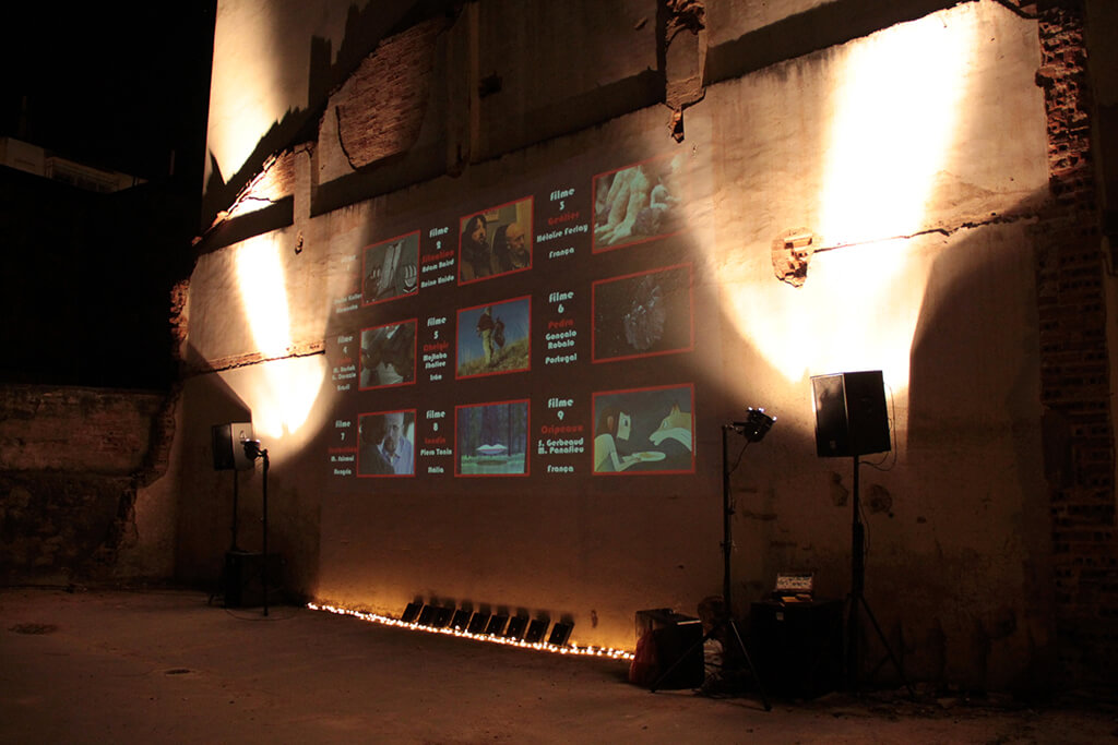 programmation de courts-métrages au cine teatro de Torres Vedras par la boite carrée