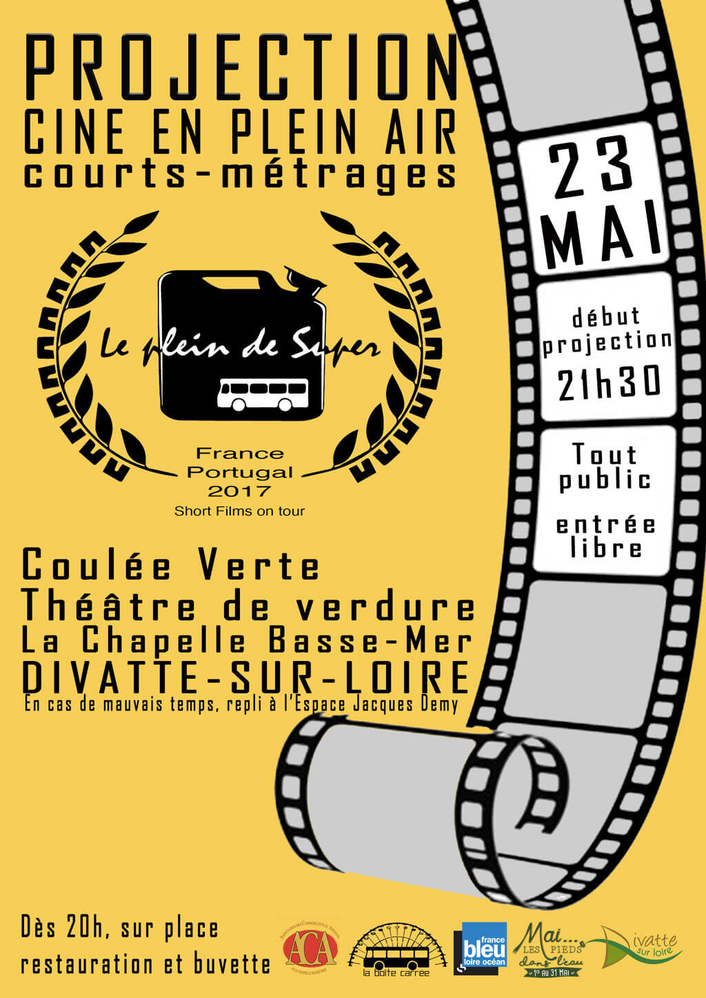 Le cinéma ambulant du plein de Super à Divatte-sur-Loire